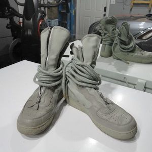 NIKE AIR FORCE Boots/dove gray/40/leather/winterized